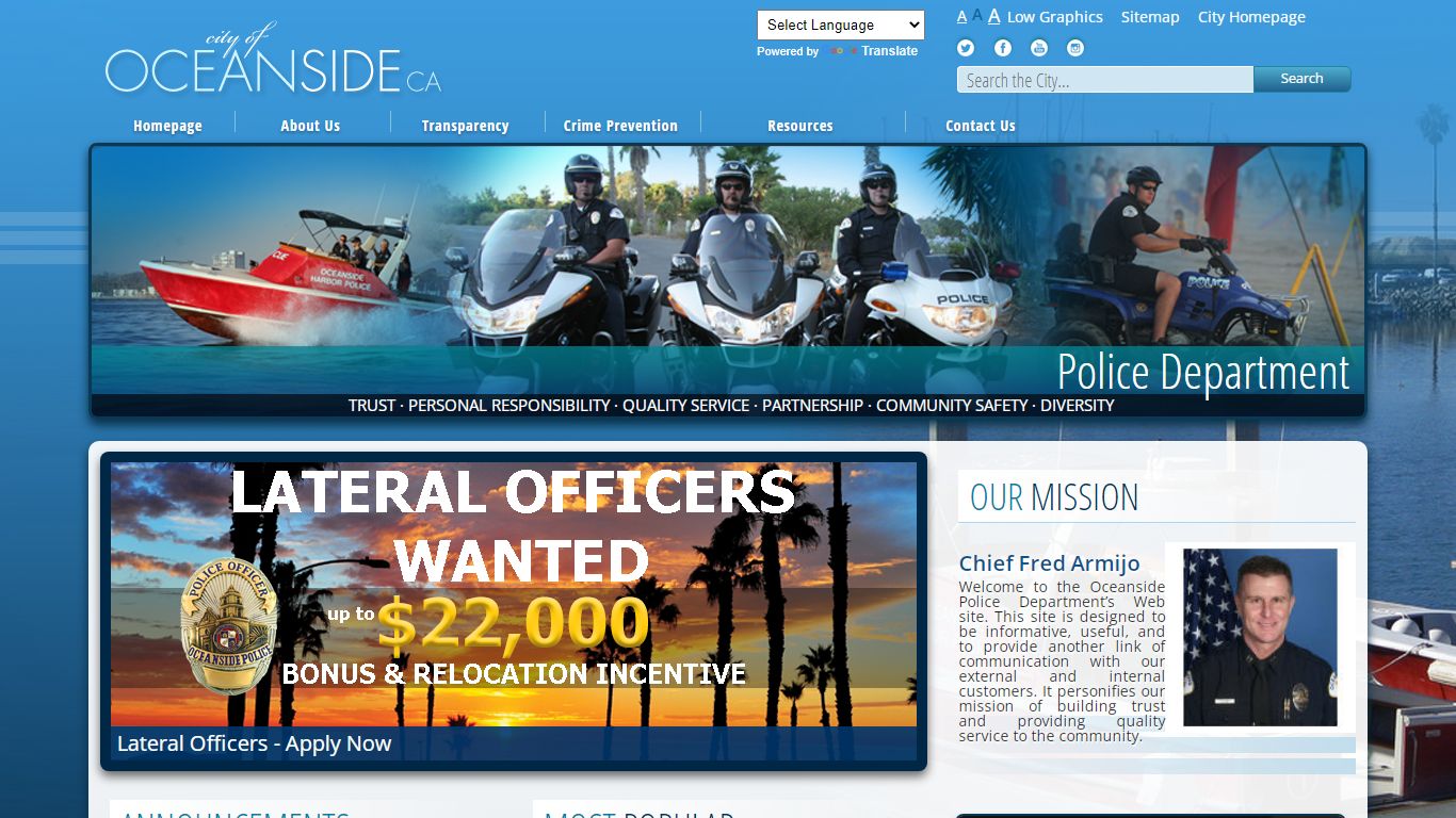City of Oceanside, California - Police